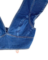 Crop top estructurado en denim