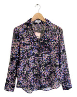 Camisa traslúcida manga larga