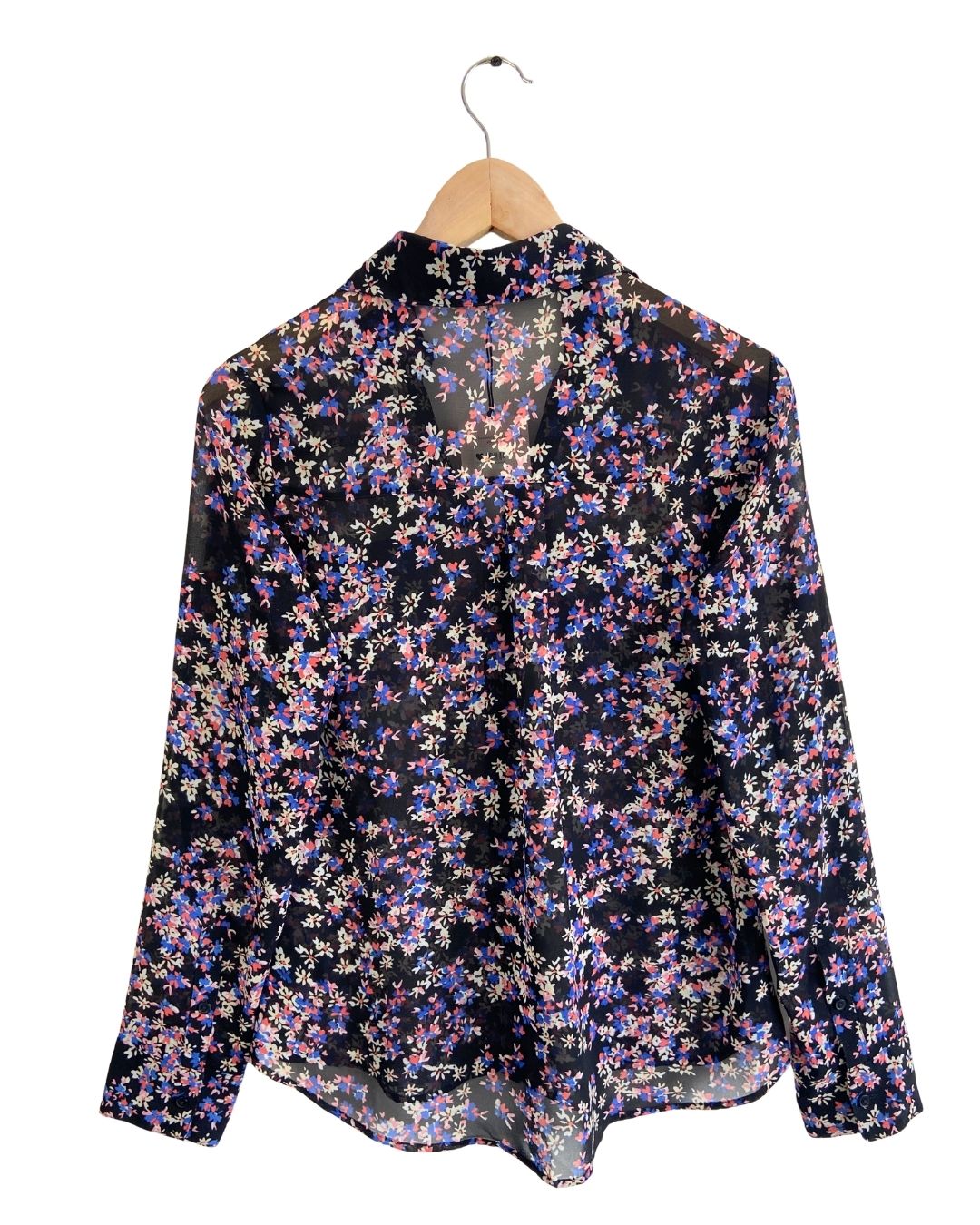 Camisa traslúcida manga larga