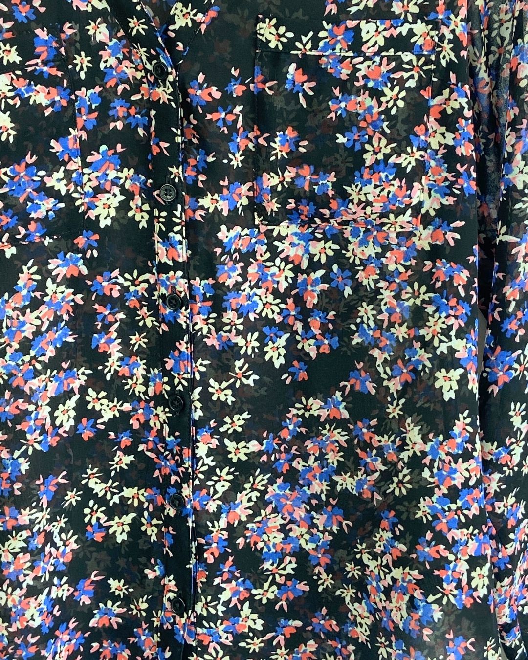 Camisa traslúcida manga larga