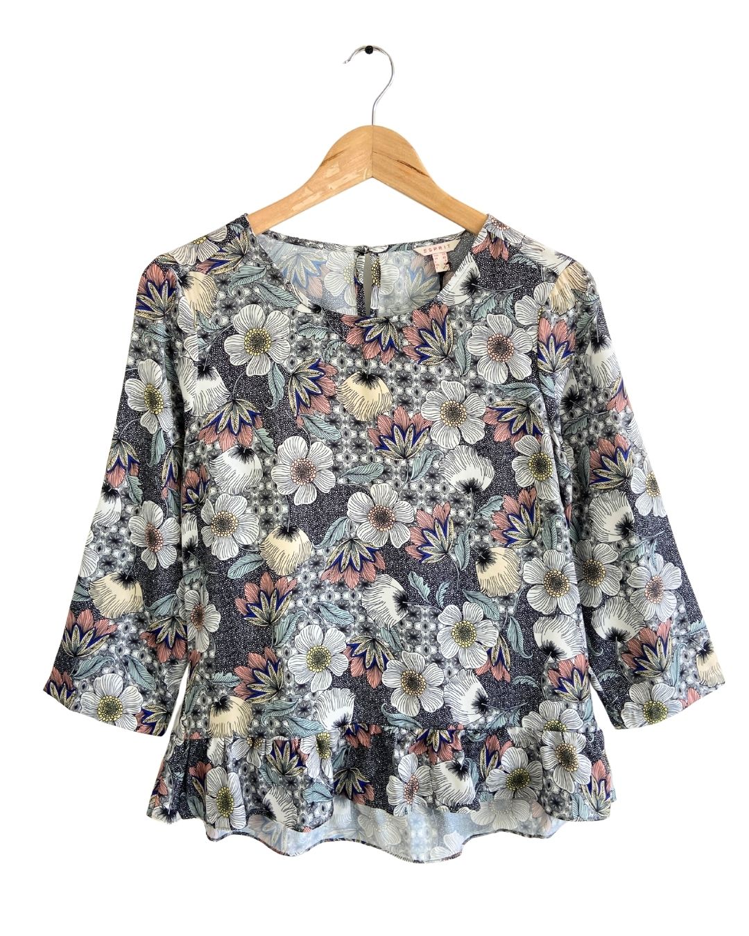 Blusa manga larga con vuelo