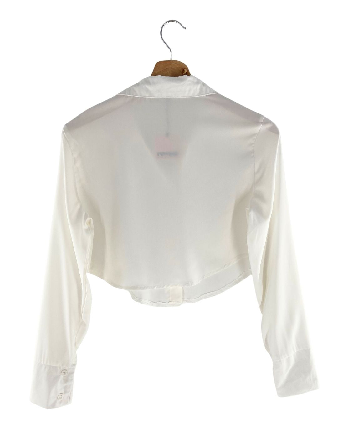 Camisa crop manga larga