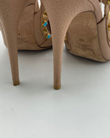 Stilettos Rockstud de cuero