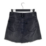 Falda en denim destroyed