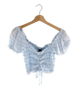 Crop top mangas encauchadas