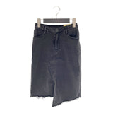 Falda midi en denim stretch