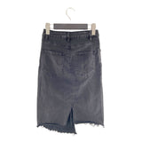 Falda midi en denim stretch