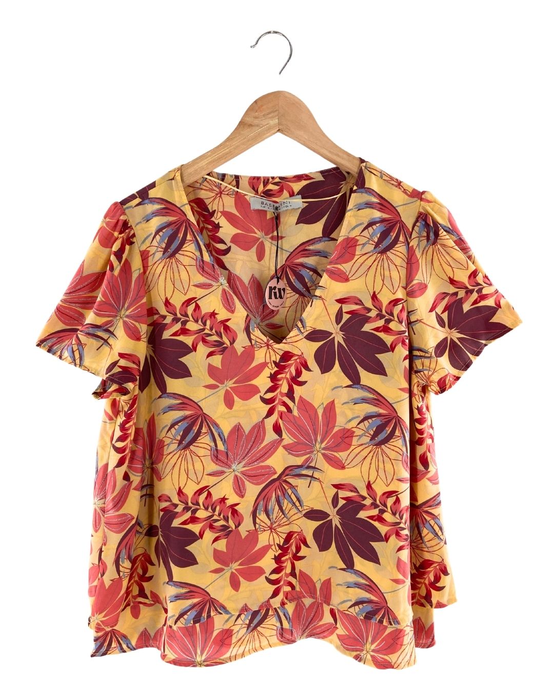 Blusa manga corta print flores