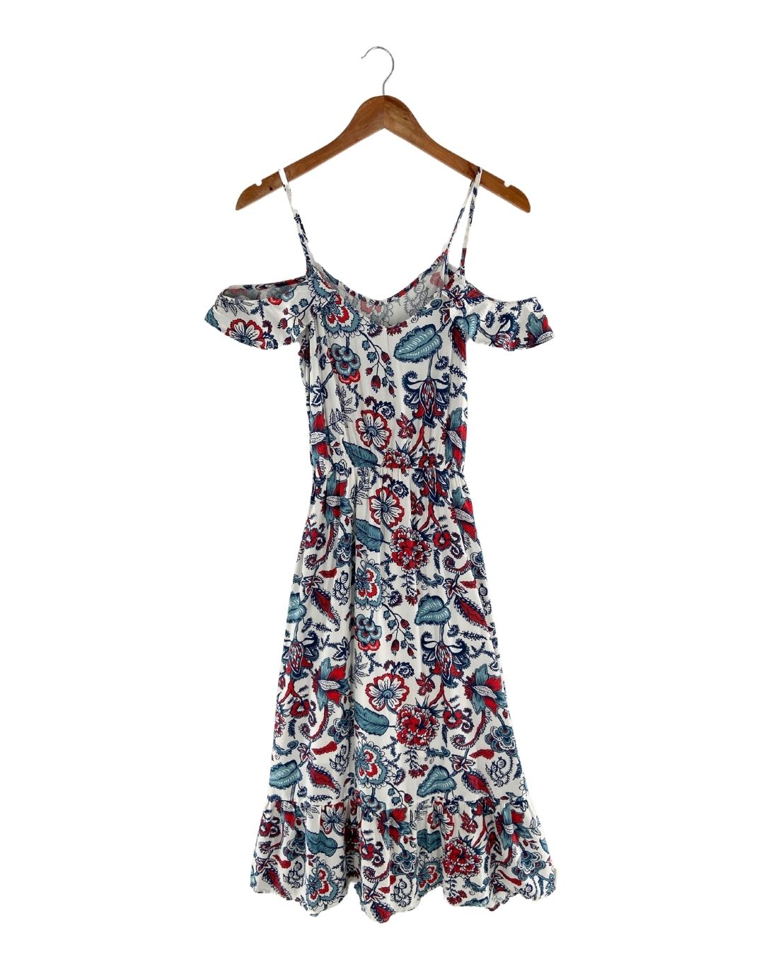 Vestido de tiras encauchado