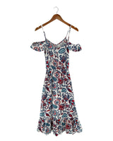 Vestido de tiras encauchado