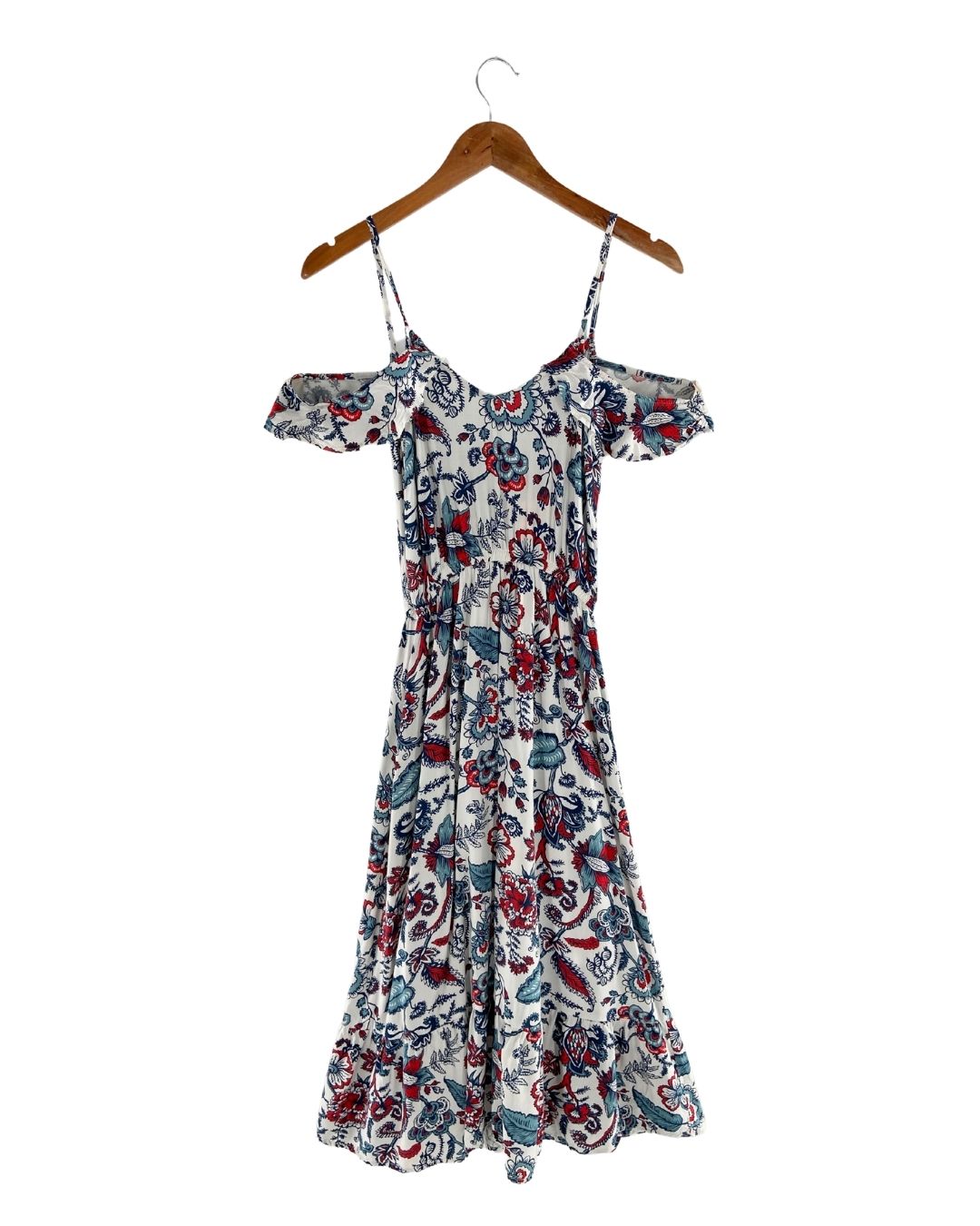 Vestido de tiras encauchado