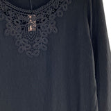 Blusa manga larga con guipure