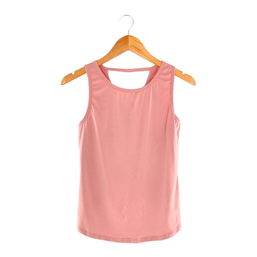 Blusa sleeveless satinada