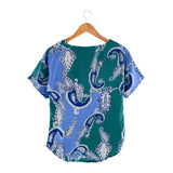 Blusa satinada manga corta