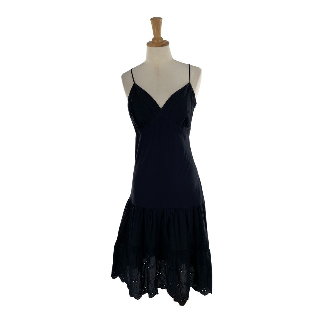 Vestido midi tiras ajustables