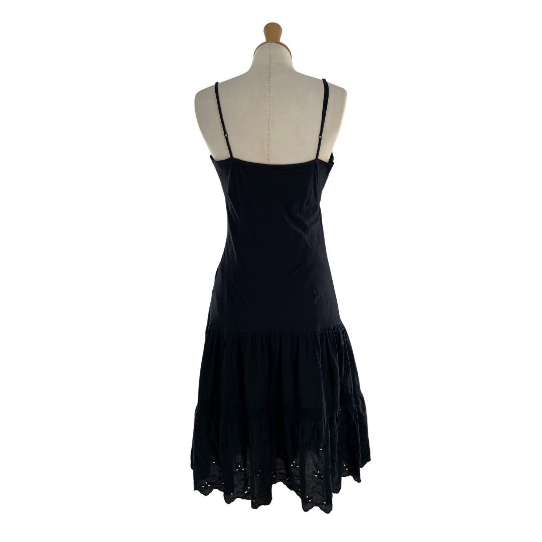 Vestido midi tiras ajustables