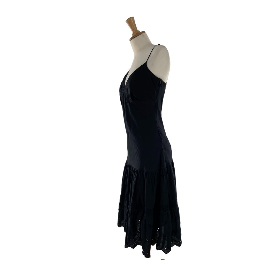 Vestido midi tiras ajustables