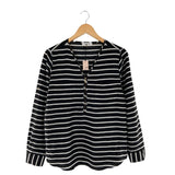 Blusa manga larga a franjas