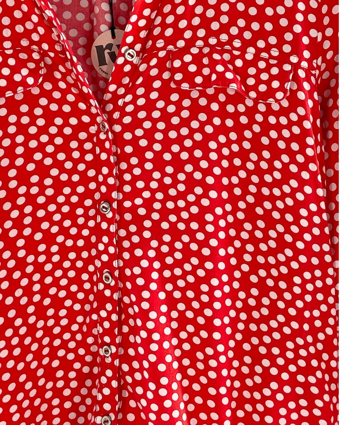 Camisa manga larga print dots