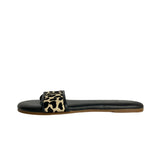 Sandalias bajas con animal print