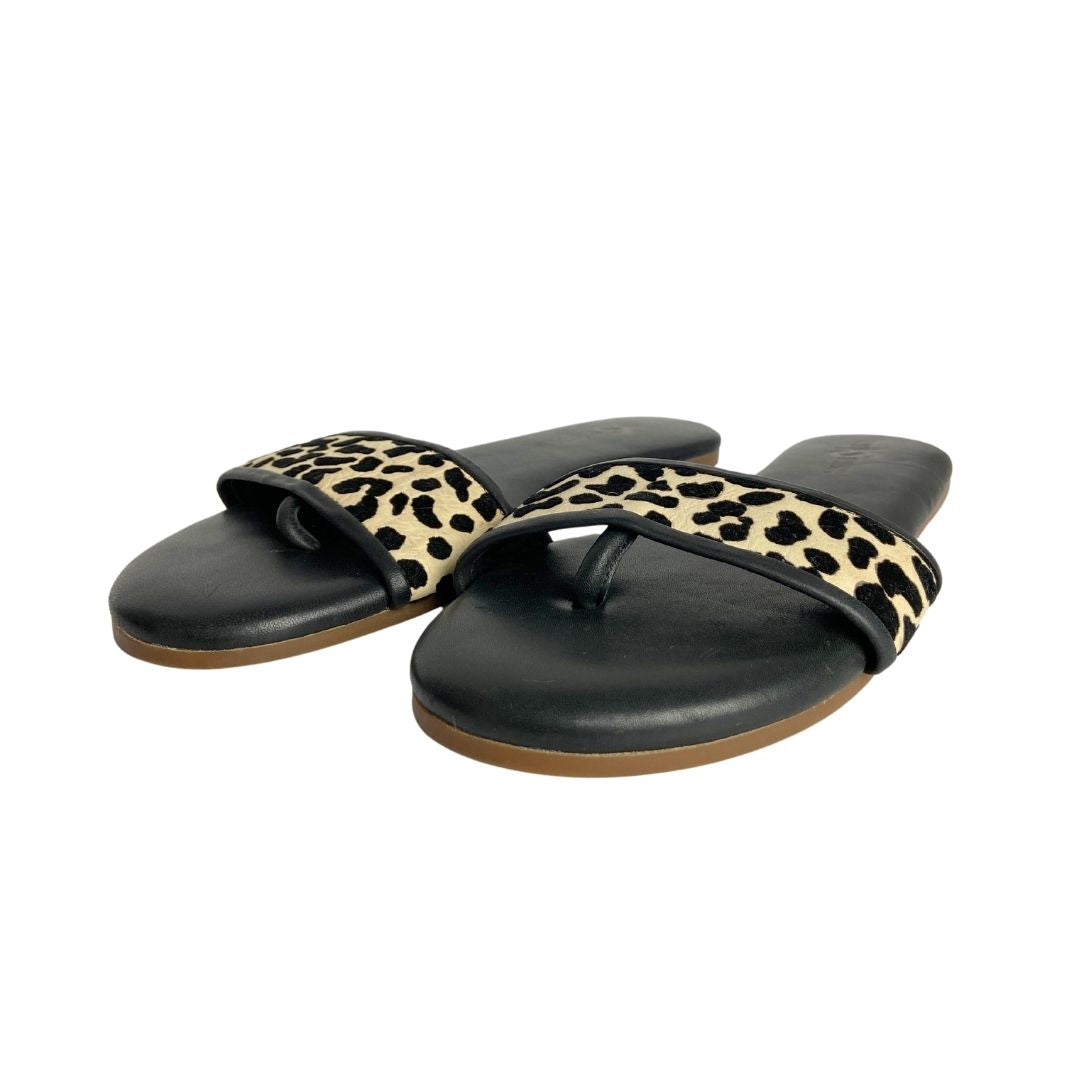 Sandalias bajas con animal print