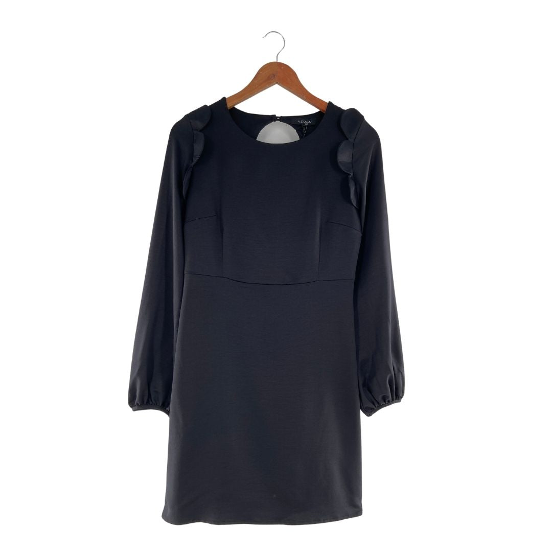 Vestido mini satinado manga