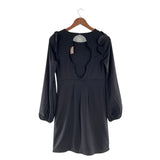 Vestido mini satinado manga