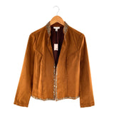 Chaqueta abierta efecto gamuza