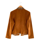 Chaqueta abierta efecto gamuza