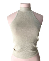 Blusa hilos brillante anudada