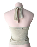 Blusa hilos brillante anudada