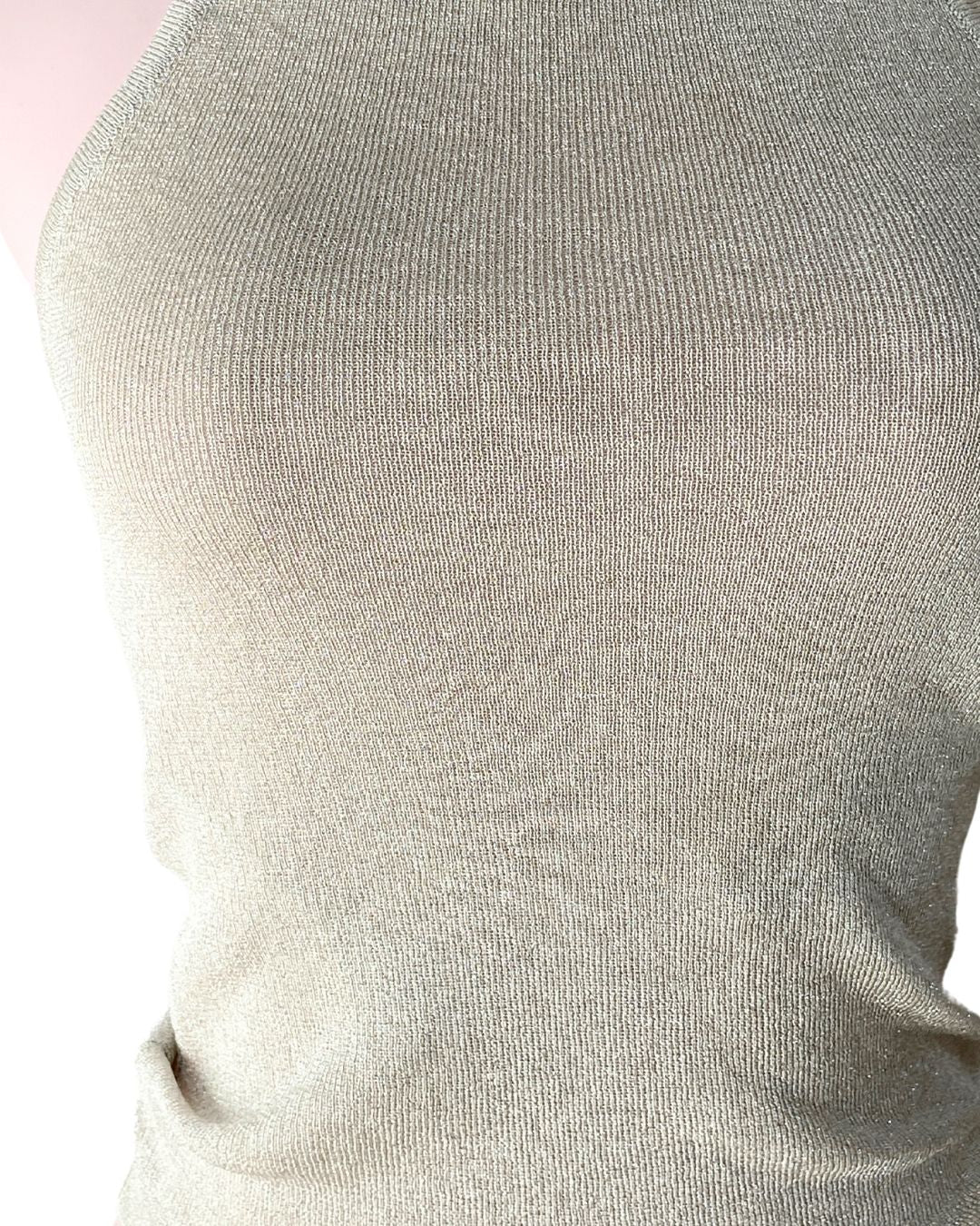 Blusa hilos brillante anudada