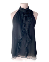 Blusa traslúcida cuello halter