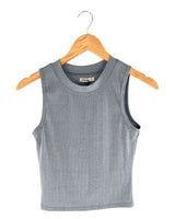 Blusa sleeveless en canalé