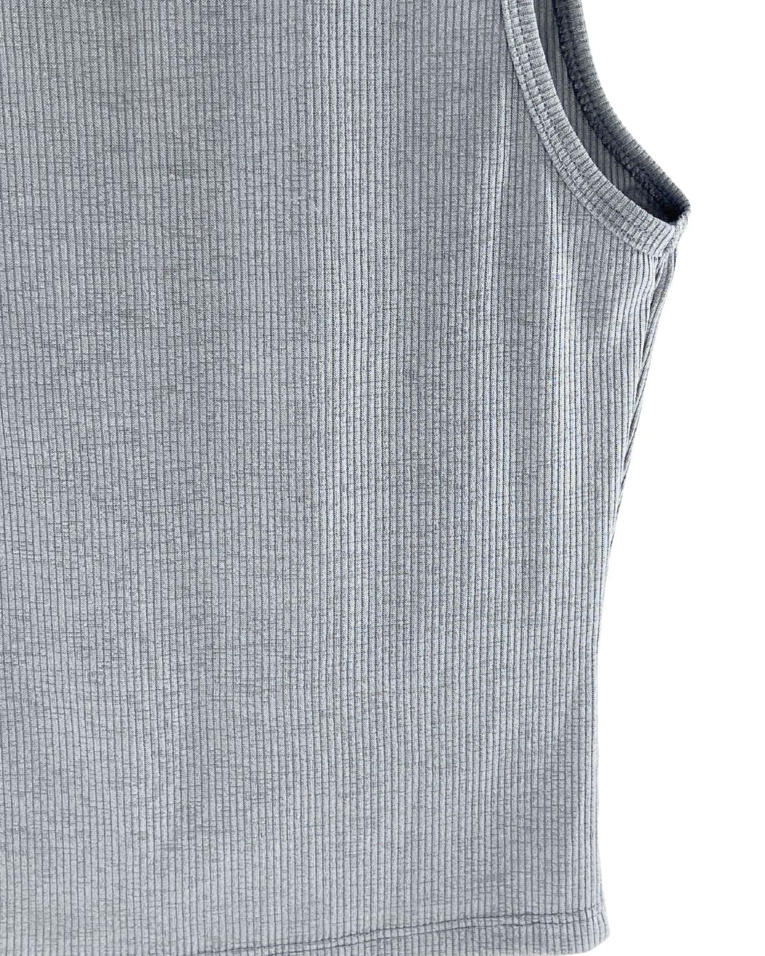 Blusa sleeveless en canalé
