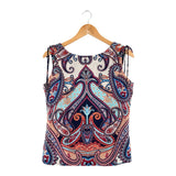 Blusa sleeveless satinada print