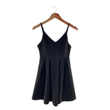 Vestido mini cuello V tiras