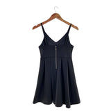 Vestido mini cuello V tiras