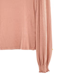 Blusa en canalé manga larga
