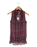 Blusa traslúcida con print