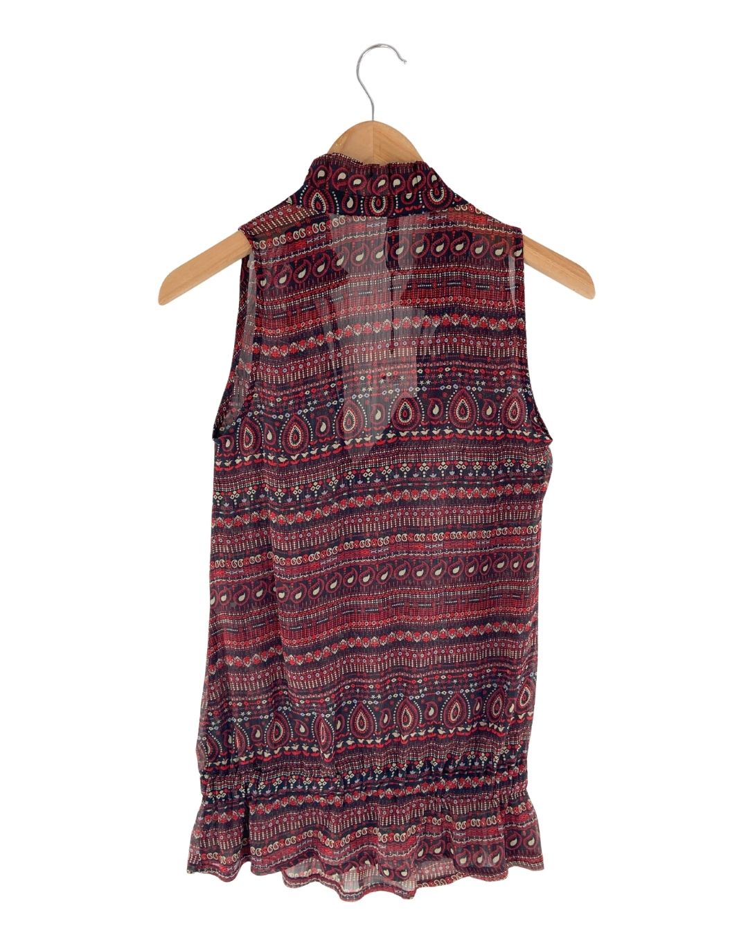 Blusa traslúcida con print