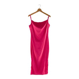 Maxi vestido satinado