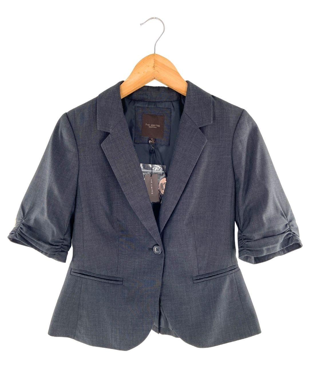 Blazer crop manga 3/4 un botón