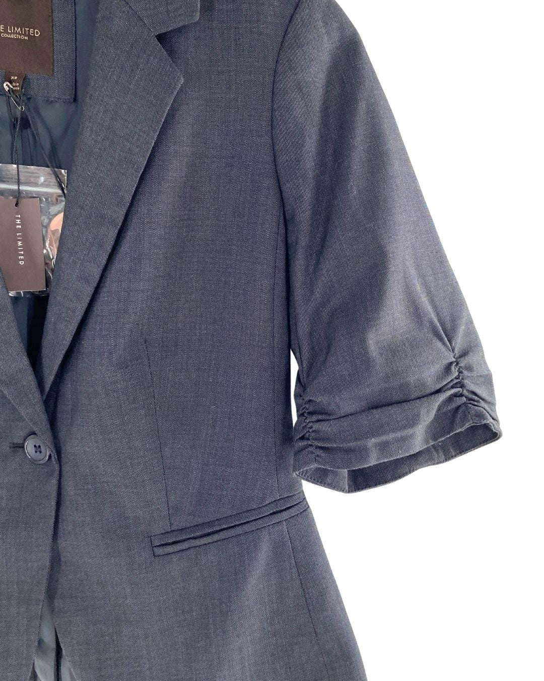 Blazer crop manga 3/4 un botón