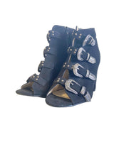Sandalias de tacón peep toe