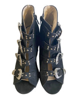 Sandalias de tacón peep toe
