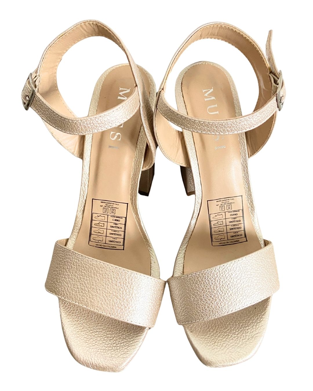 Sandalias  tacón cuadrado