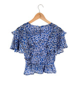 Blusa crop traslúcida print