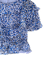 Blusa crop traslúcida print