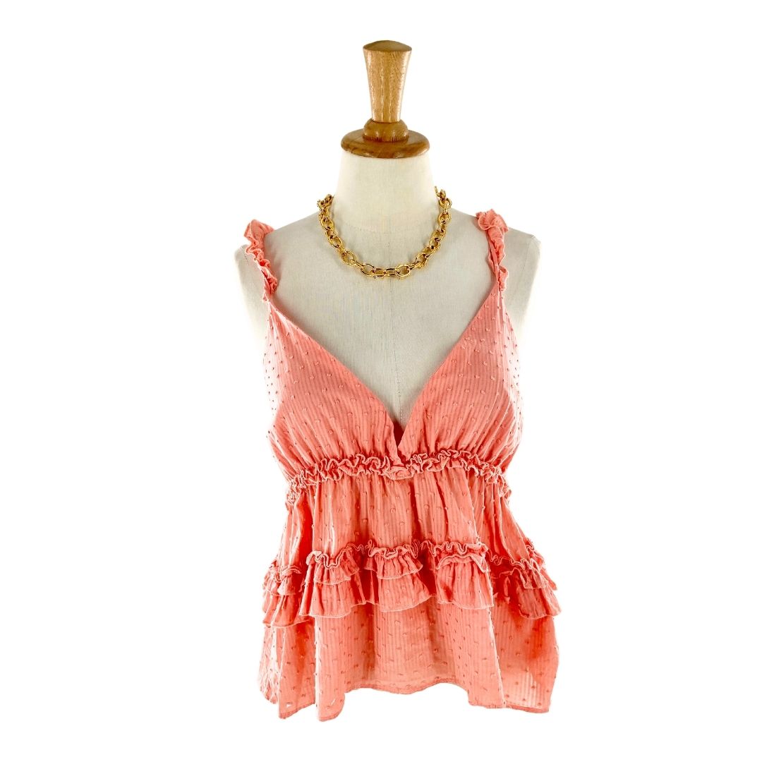 Blusa con vuelos en tiras